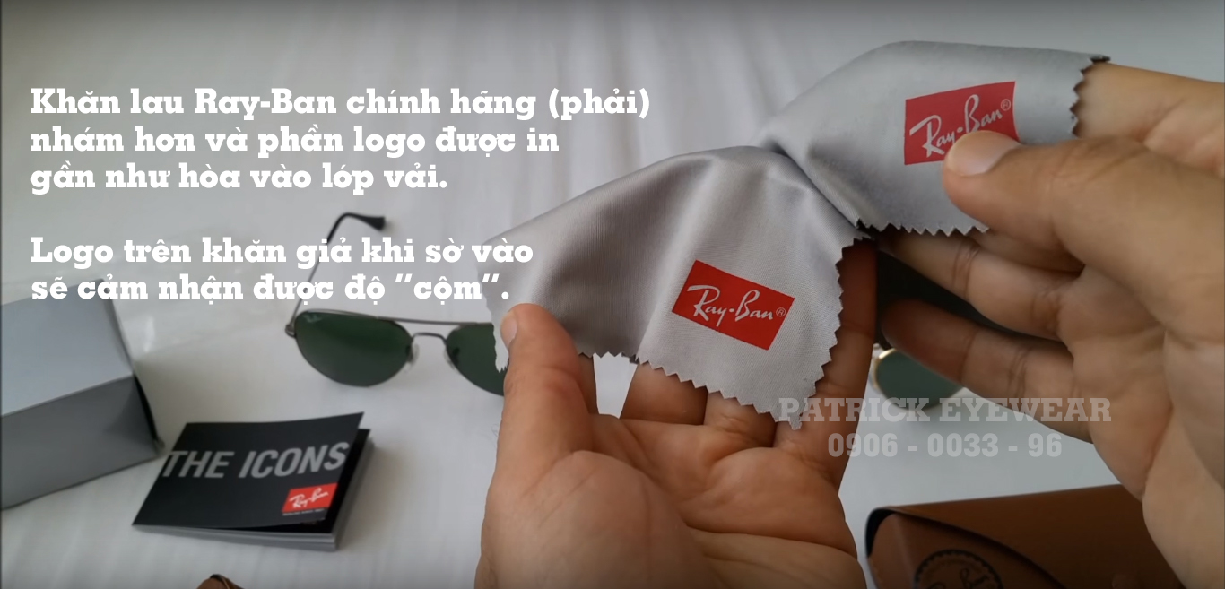 khăn lau kính rayban